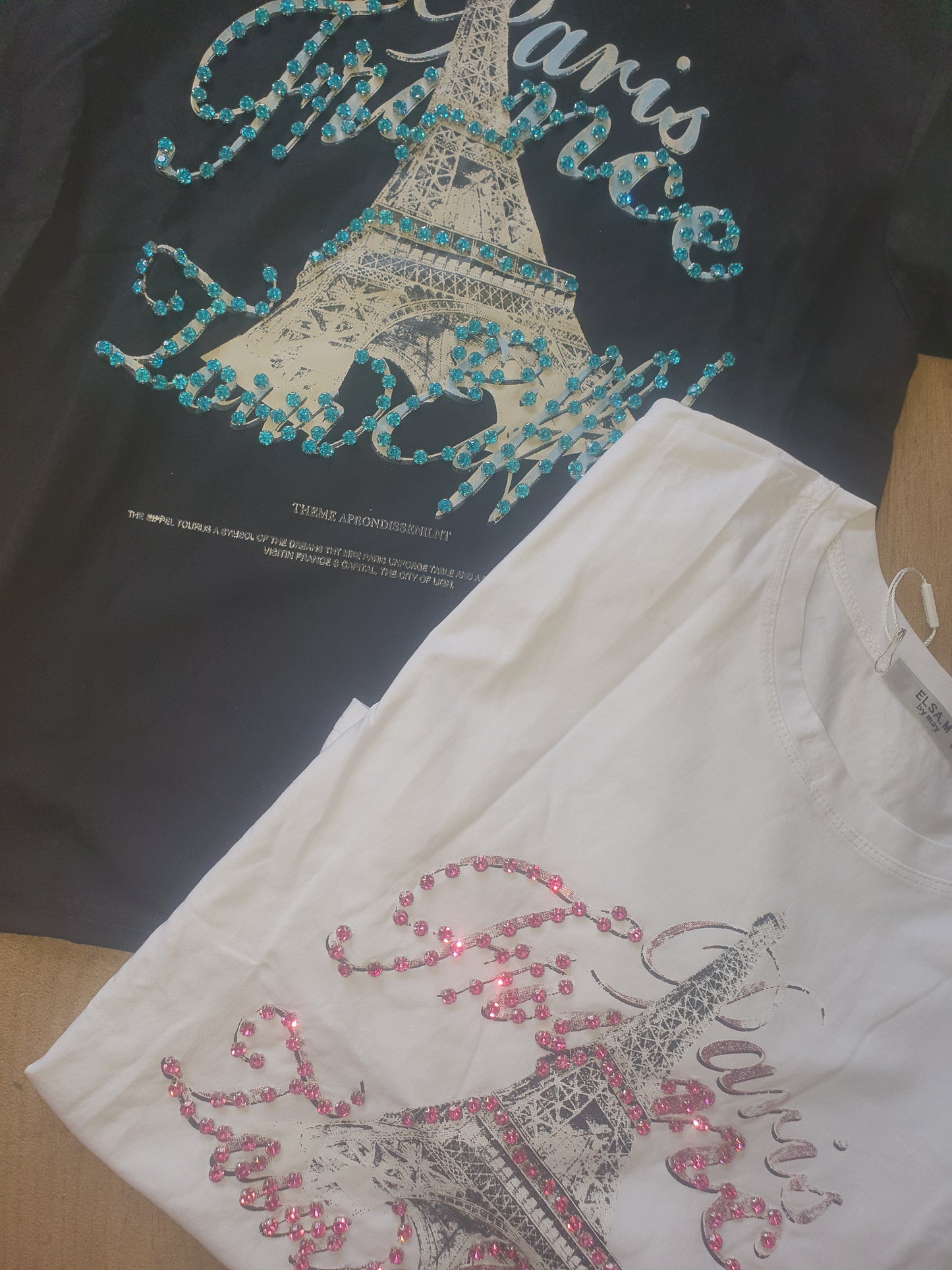 Black paris t shirt