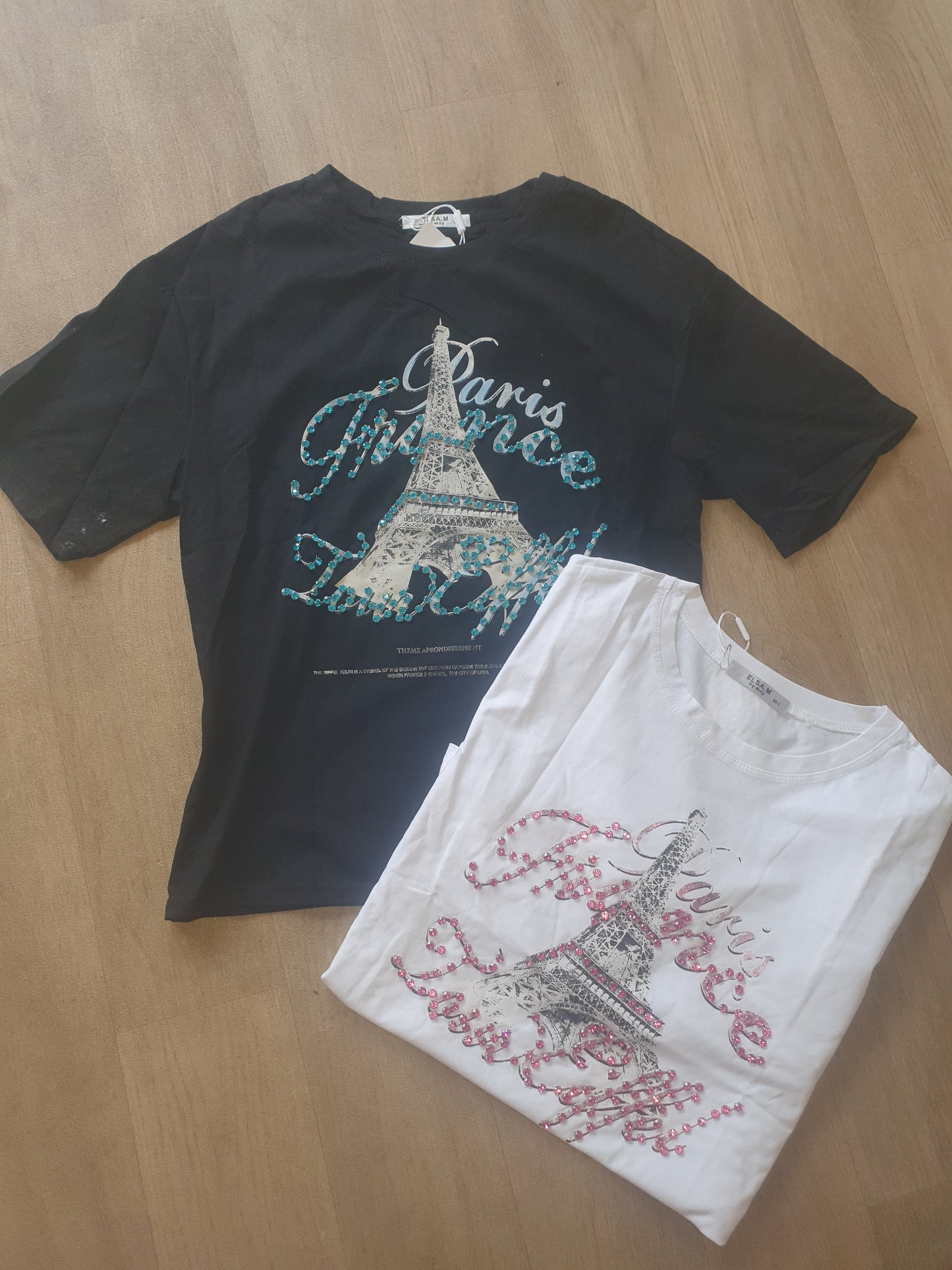 Black paris t shirt