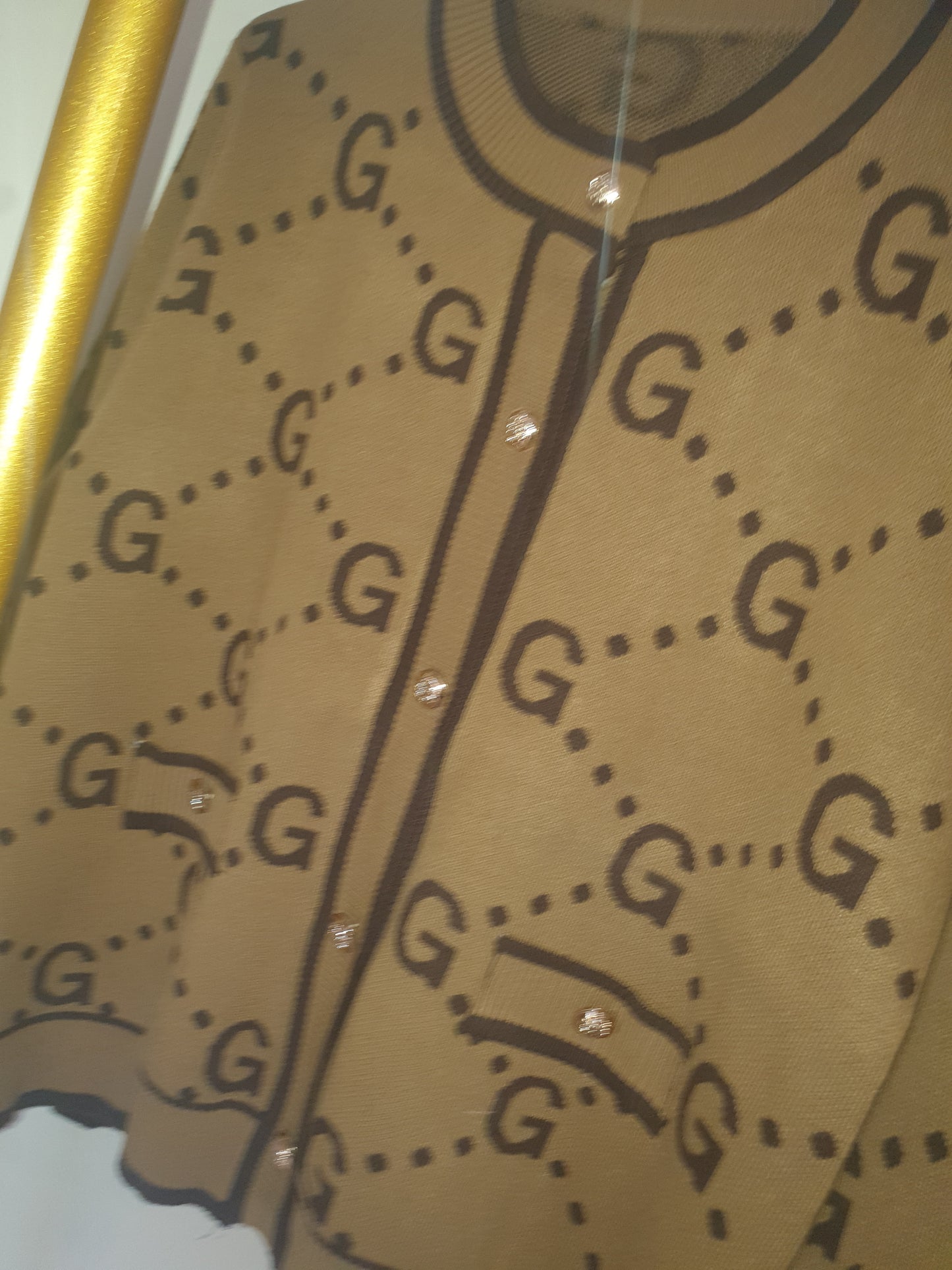 Tan G cardigan