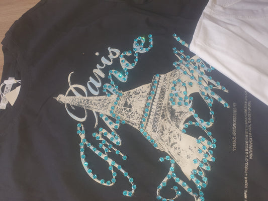 Black paris t shirt