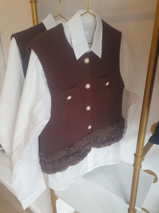2 peice blouse & cardigan