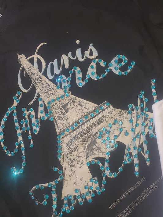 Black paris t shirt